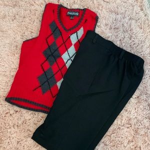 Size 5 plaid boys 2 piece set